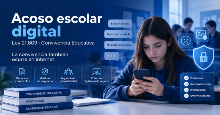 Acoso escolar digital, Ley 21.809 y convivencia educativa en entornos digitales